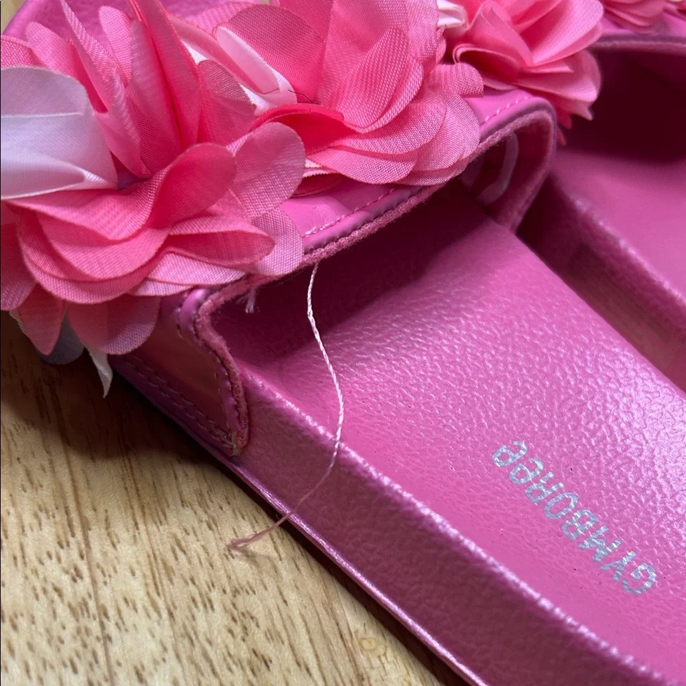 Gymboree Pink Floral Kids Slippers